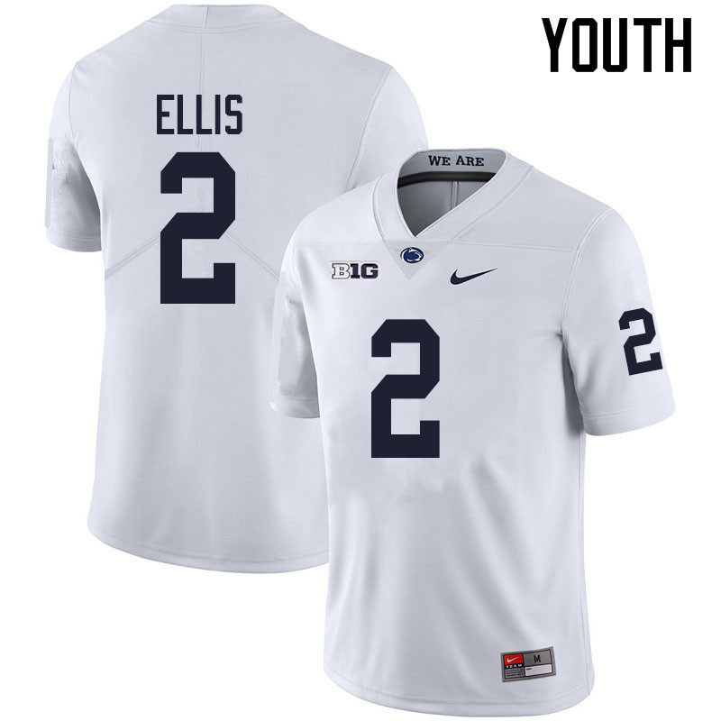 NCAA Nike Youth Penn State Nittany Lions Keaton Ellis #2 College Football Authentic White Stitched Jersey EDK7098ZX